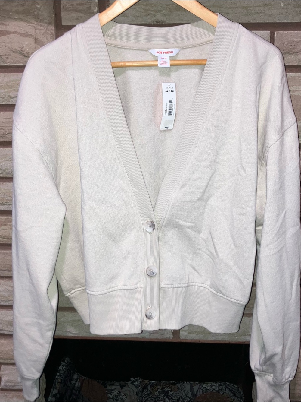 Joe Fresh Beige Button Front Cardigan